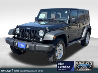 2017 Jeep Wrangler Unlimited Sport Blue Certified 4WD Near Milwaukee WI