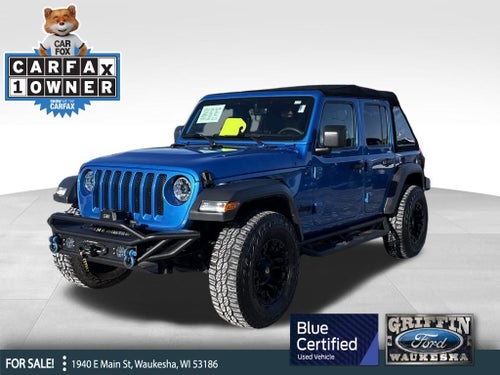 2023 Jeep Wrangler Sport S Blue Certified 4WD Near Milwaukee WI