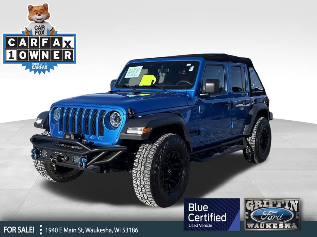 2023 Jeep Wrangler Sport S Blue Certified 4WD Near Milwaukee WI
