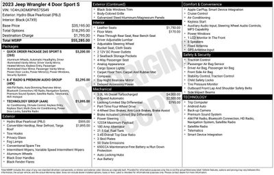 2023 Jeep Wrangler Sport S Blue Certified 4WD Near Milwaukee WI