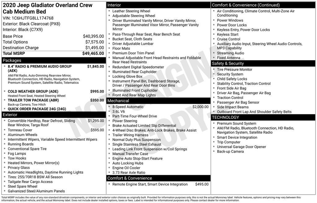 2020 Jeep Gladiator Overland Blue Certified 4WD Near Milwaukee WI