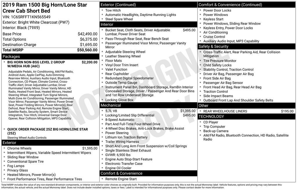 2019 RAM 1500 Big Horn/Lone Star Blue Certified 4WD Near Milwaukee WI