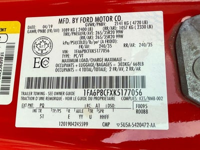 2019 Ford Mustang GT Premium Blue Certified Near Milwaukee WI