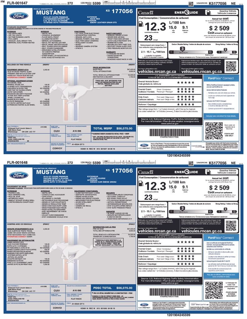 2019 Ford Mustang GT Premium Blue Certified Near Milwaukee WI