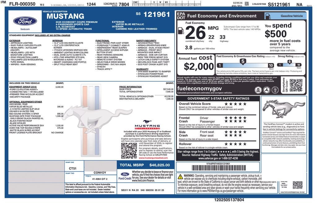 2025 Ford Mustang EcoBoost Premium