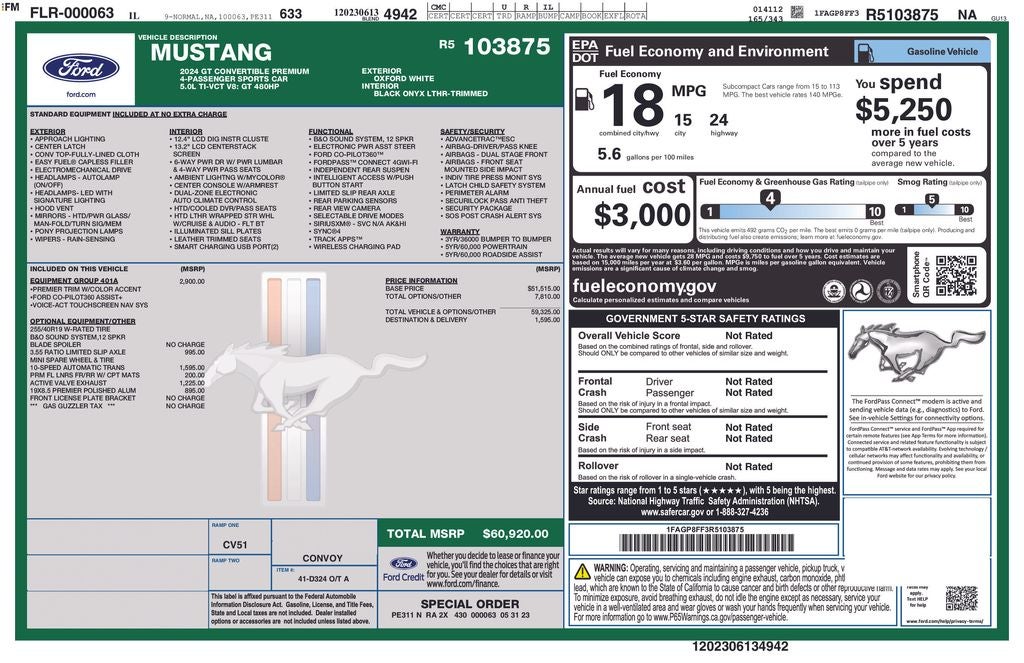 2024 Ford Mustang GT Premium Certified Near Milwaukee WI