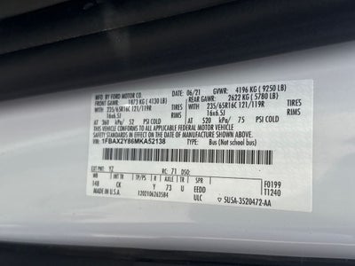 2021 Ford Transit-350 XLT Blue Certified Near Milwaukee WI