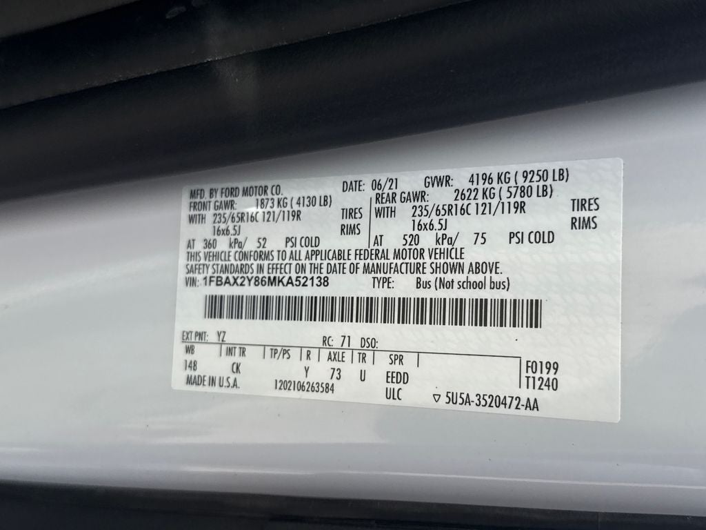 2021 Ford Transit-350 XLT Blue Certified Near Milwaukee WI