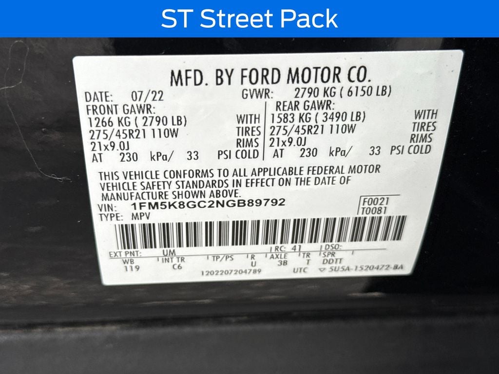 2022 Ford Explorer ST Blue Certified 4WD Near Milwaukee WI
