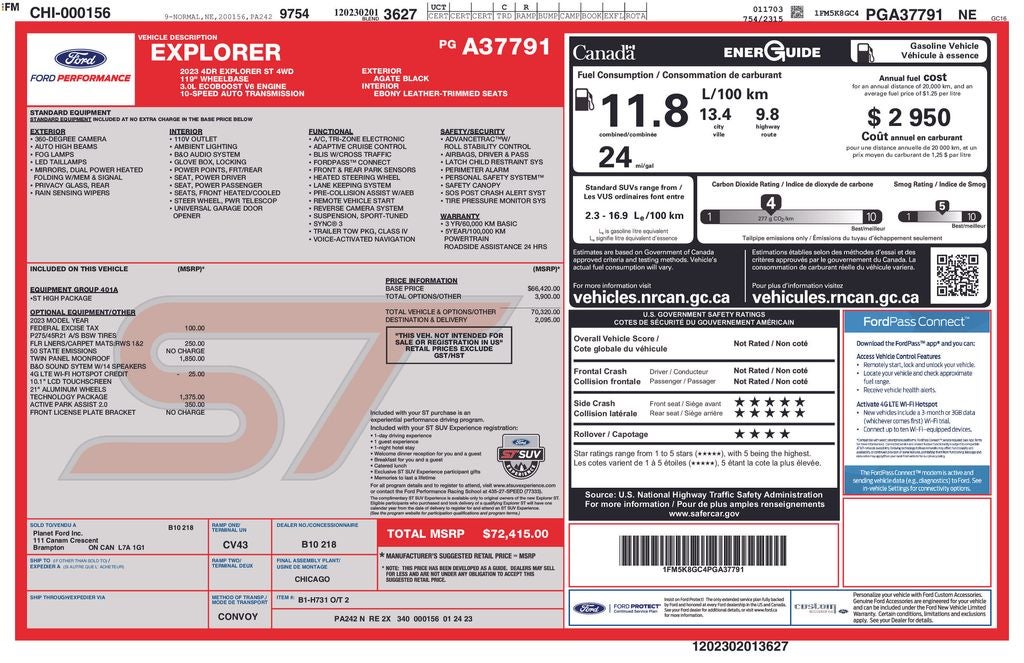 2023 Ford Explorer ST Certified 4WD Near Milwaukee WI