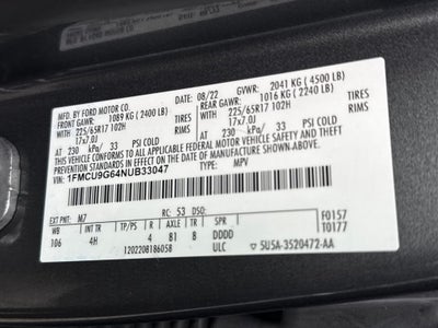 2022 Ford Escape SE FORD BLUE CERTIFIED