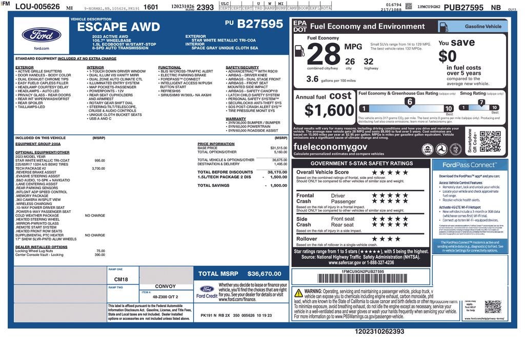 2023 Ford Escape Active Certified AWD Near Milwaukee WI