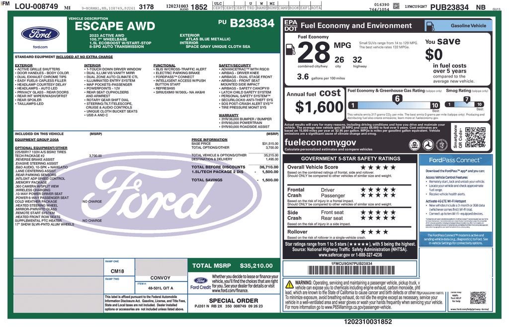 2023 Ford Escape Active Certified AWD Near Milwaukee WI