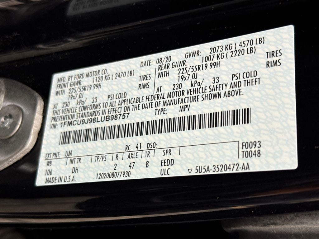 2020 Ford Escape Titanium FORD BLUE CERTIFIED