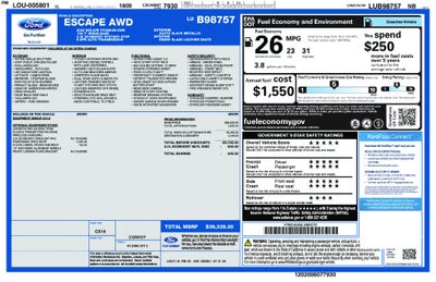 2020 Ford Escape Titanium FORD BLUE CERTIFIED