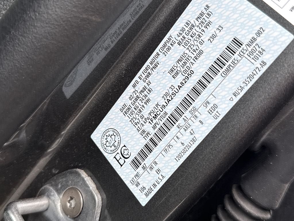 2025 Ford Escape Platinum Certified AWD Near Milwaukee WI