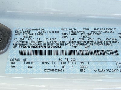 2024 Ford Escape ST-Line FORD GOLD CERTIFIED