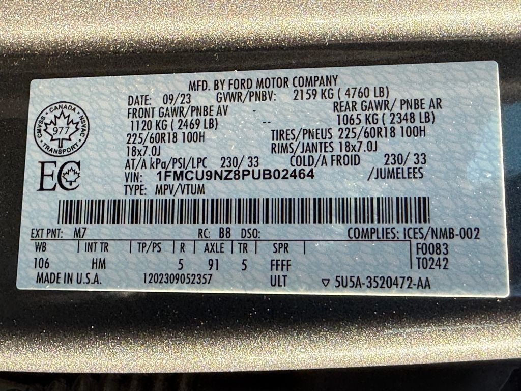 2023 Ford Escape Hybrid ST-Line Select Certified AWD Near Milwaukee WI