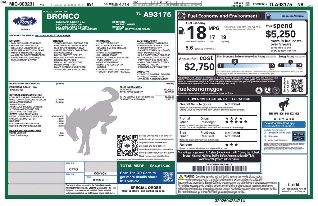 2026 Ford Bronco Base