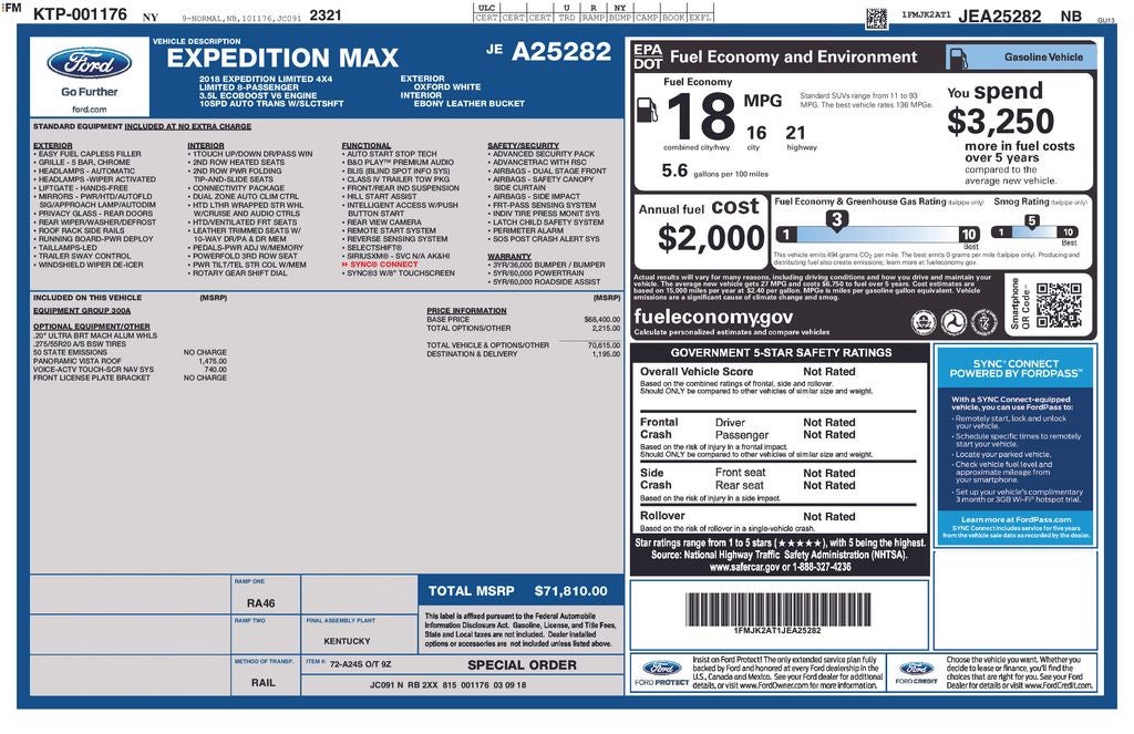 2018 Ford Expedition Max Limited Blue Certified 4WD Near Milwaukee WI