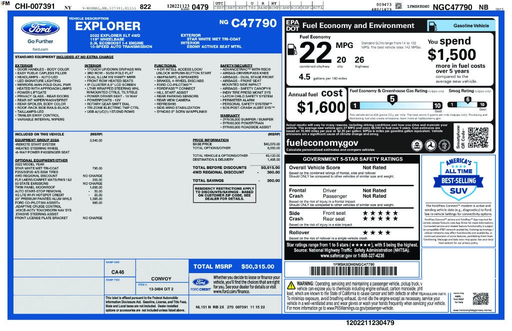 2022 Ford Explorer XLT FORD BLUE CERTIFIED