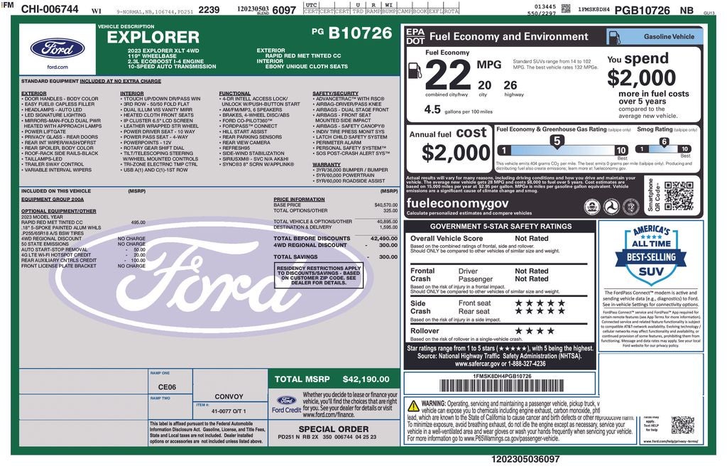 2023 Ford Explorer XLT Certified 4WD Near Milwaukee WI