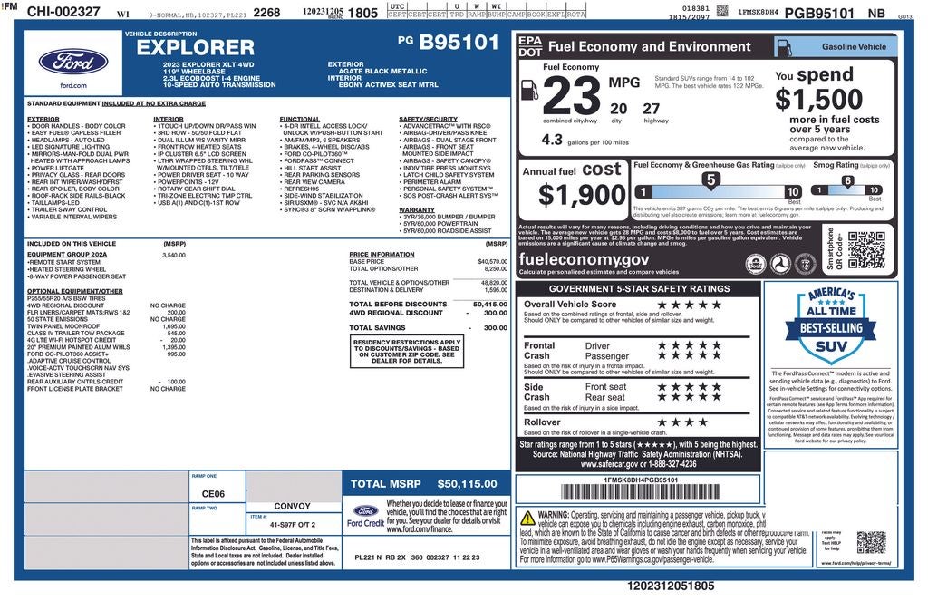 2023 Ford Explorer XLT FORD GOLD CERTIFIED