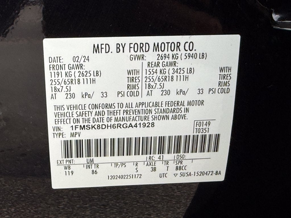 2024 Ford Explorer XLT FORD GOLD CERTIFED