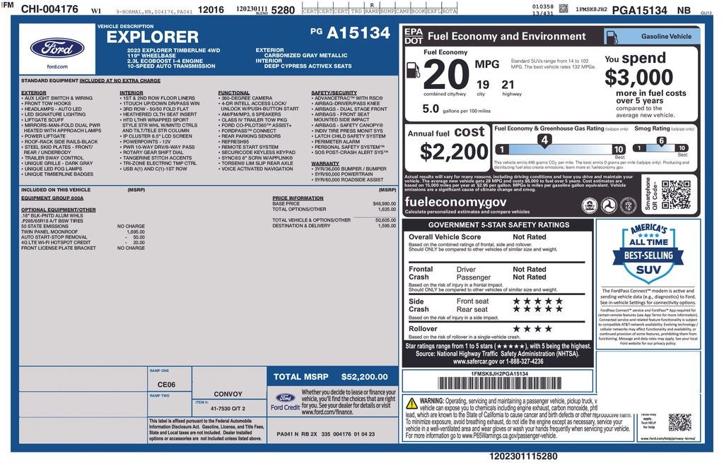 2023 Ford Explorer Timberline FORD GOLD CERTIFIED