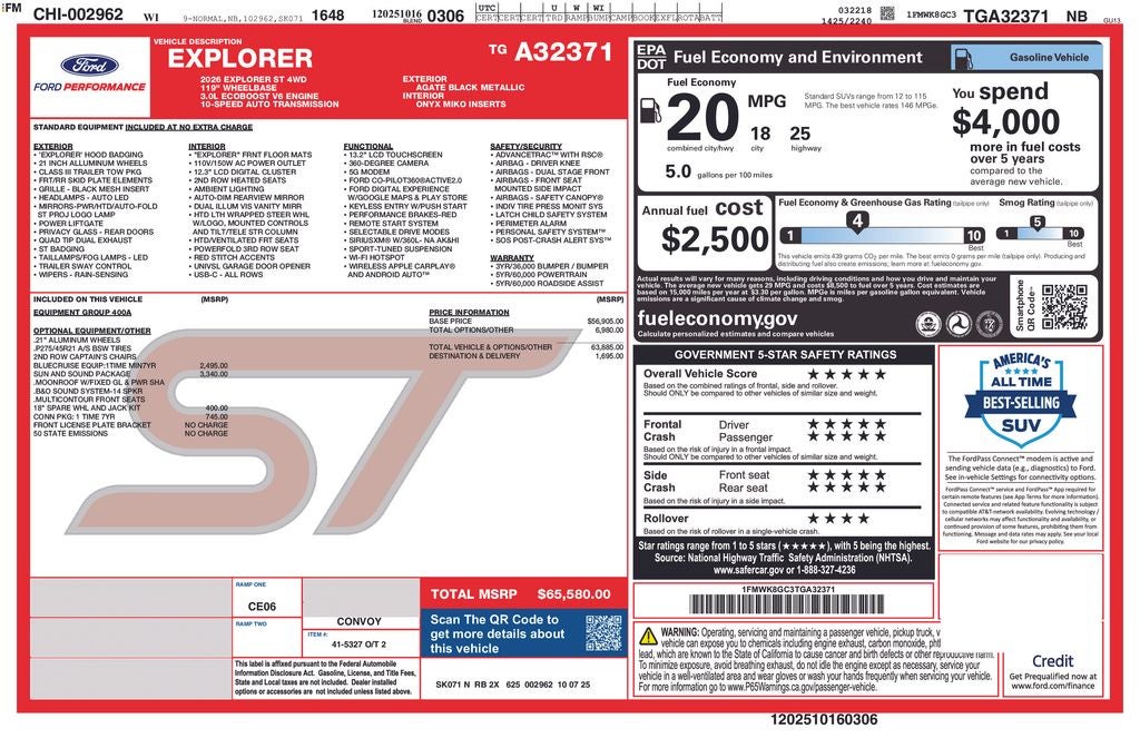 2026 Ford Explorer ST Certified 4WD Near Milwaukee WI
