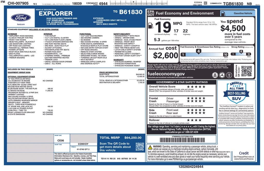 2026 Ford Explorer Tremor