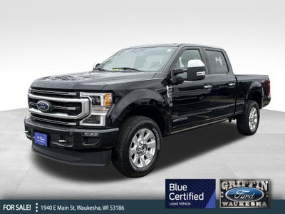 2022 Ford F-250SD Platinum Blue Certified 4WD Near Milwaukee WI