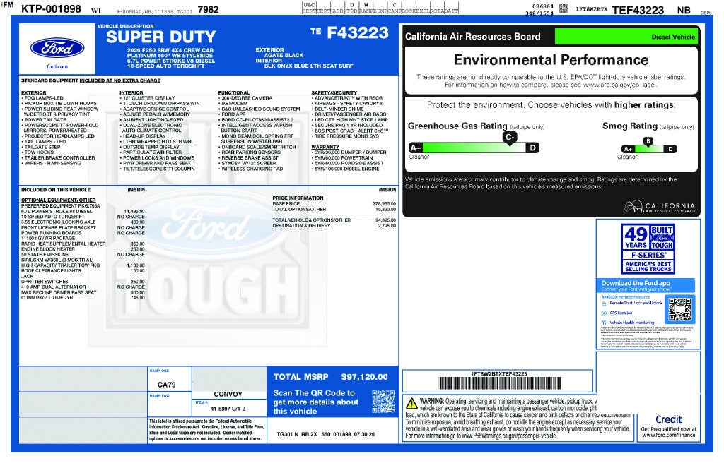 2026 Ford F-250SD Platinum