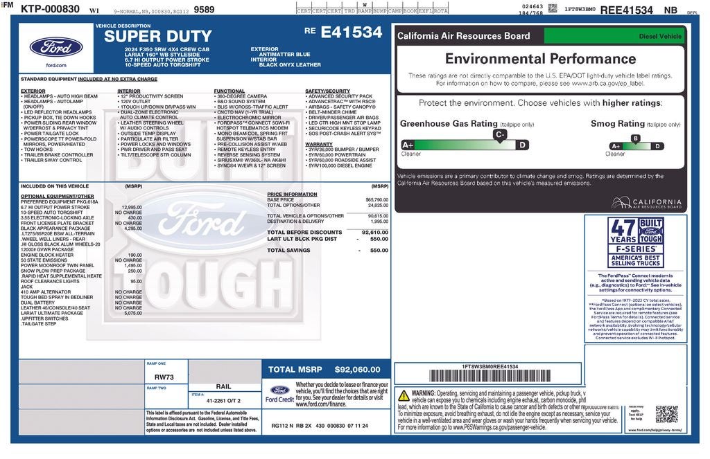 2024 Ford F-350SD Lariat Certified 4WD Near Milwaukee WI