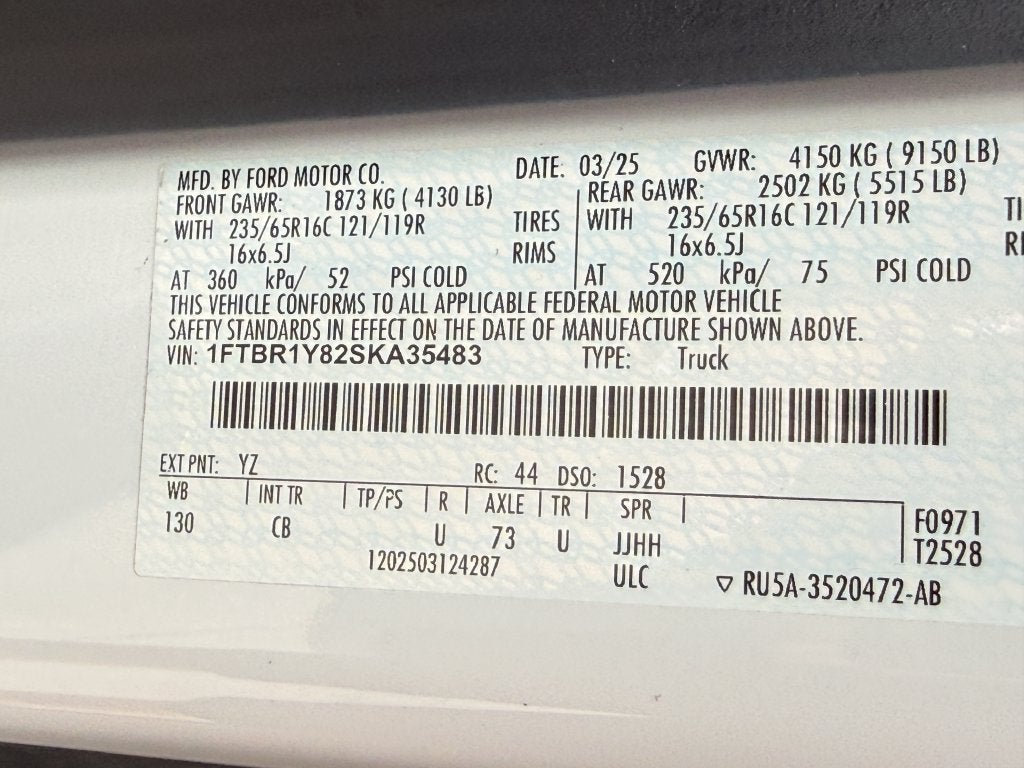 2025 Ford Transit-250 Base FORD GOLD CERTIFIED