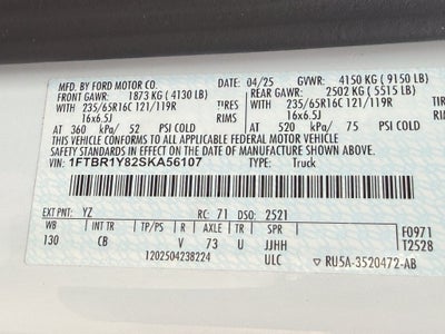 2025 Ford Transit-250 Base FORD GOLD CERTIFIED