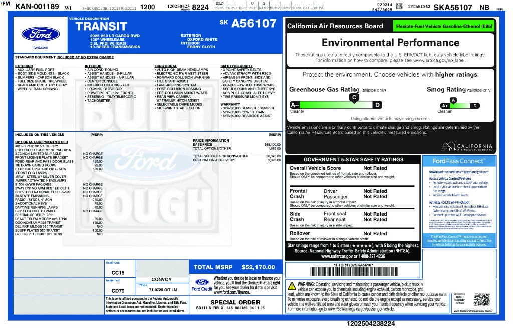 2025 Ford Transit-250 Base FORD GOLD CERTIFIED