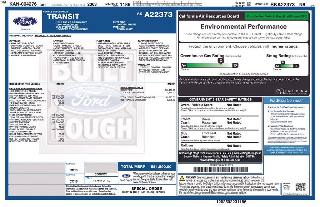 2025 Ford Transit-250 Base Certified Near Milwaukee WI