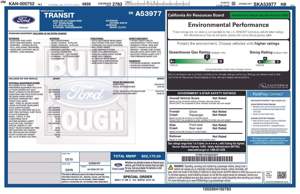 2025 Ford Transit-250 Base Certified Near Milwaukee WI