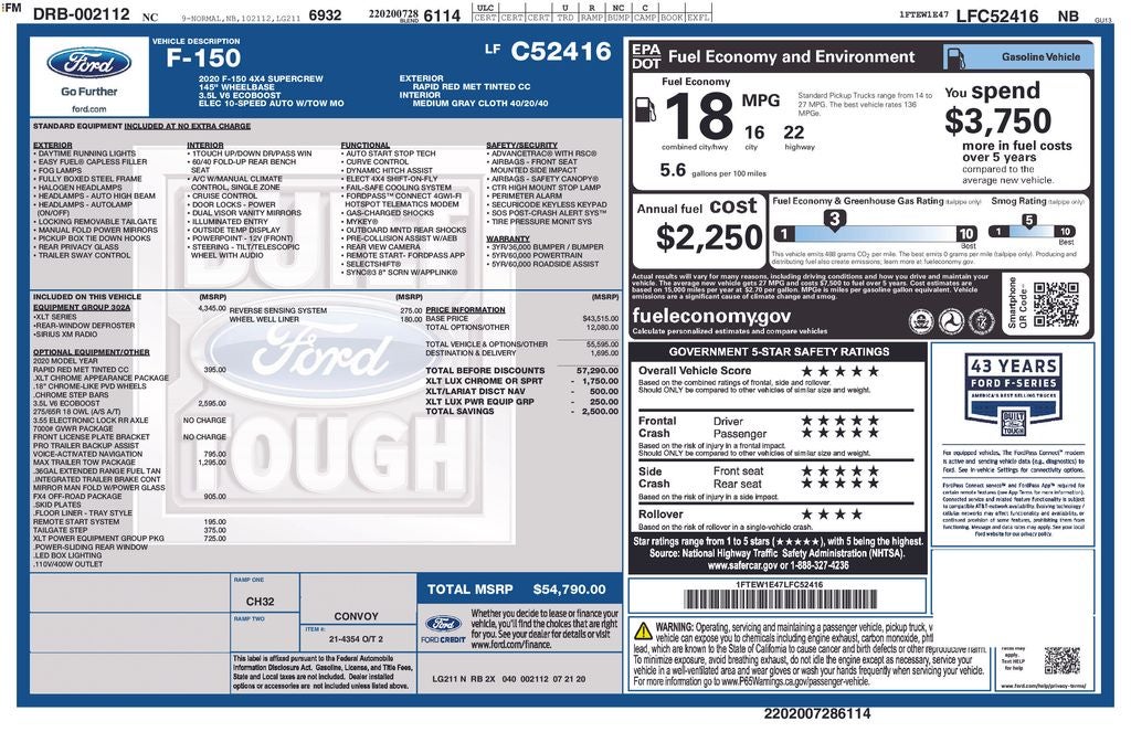 2020 Ford F-150 XLT Blue Certified 4WD Near Milwaukee WI
