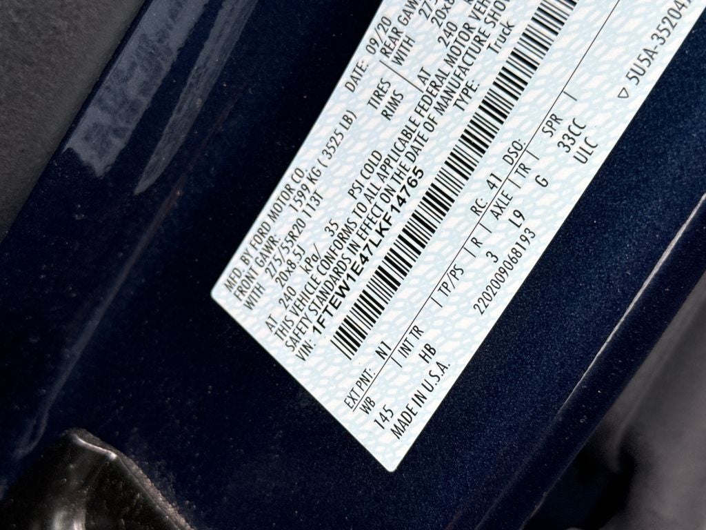 2020 Ford F-150 Lariat Blue Certified 4WD Near Milwaukee WI