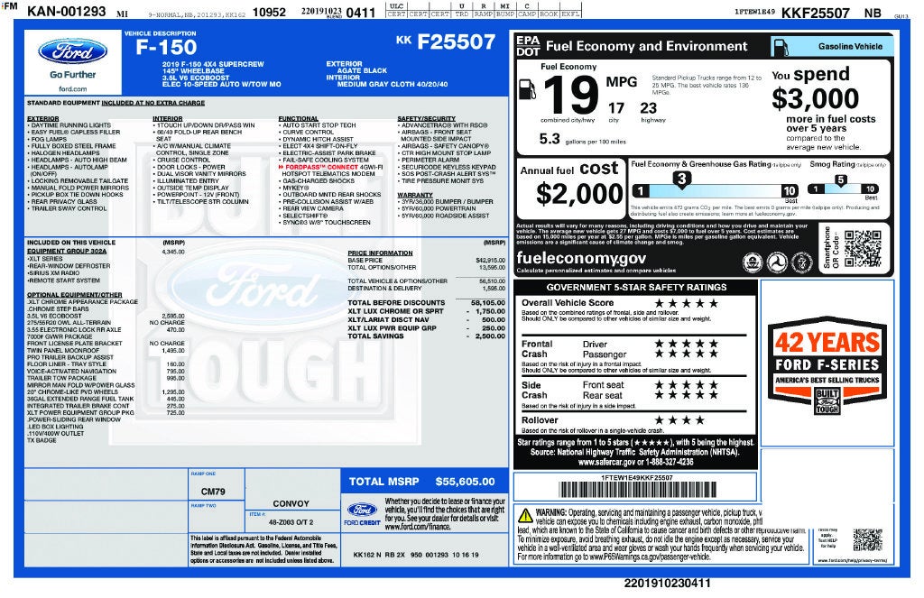 2019 Ford F-150 XLT FORD BLUE CERTIFIED