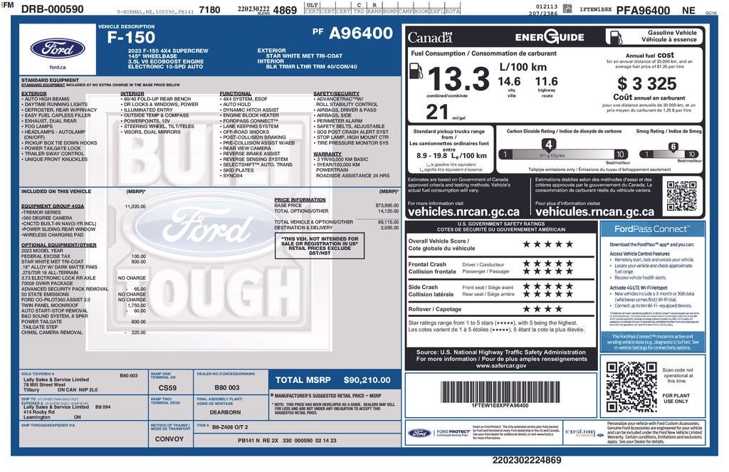 2023 Ford F-150 Tremor Certified 4WD Near Milwaukee WI