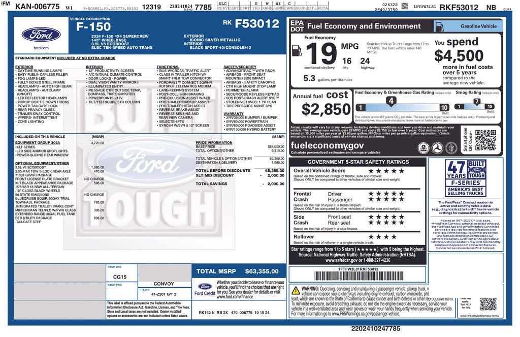 2024 Ford F-150 XLT Blue Certified 4WD Near Milwaukee WI