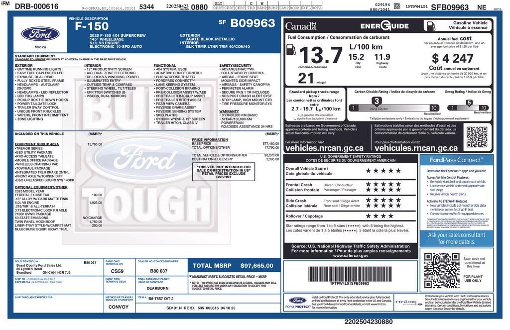 2025 Ford F-150 Tremor Certified 4WD Near Milwaukee WI