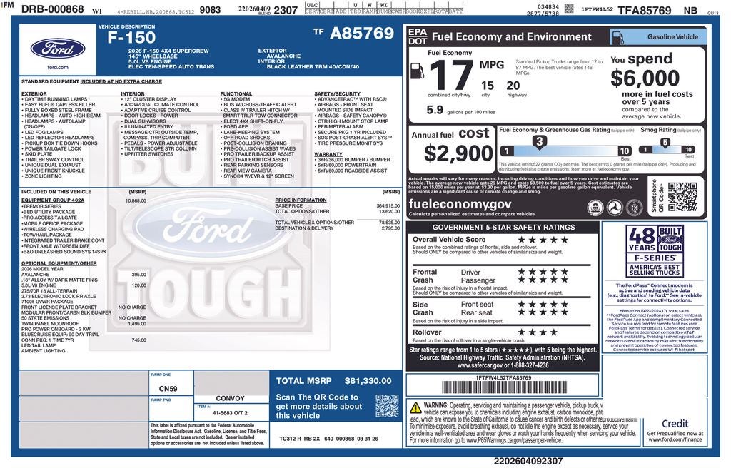 2026 Ford F-150 Tremor