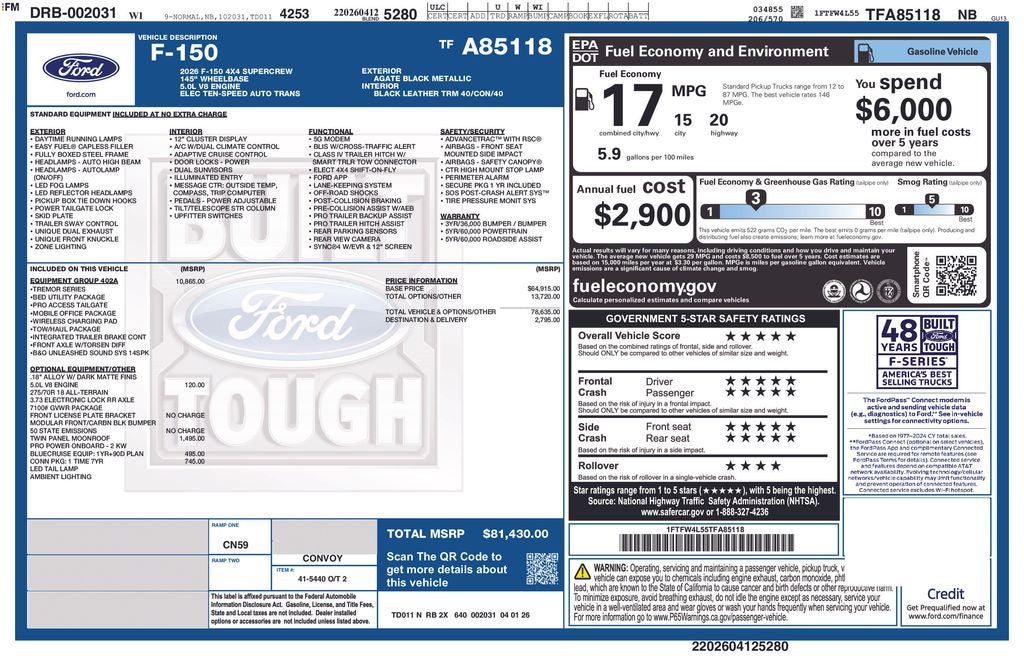 2026 Ford F-150 Tremor