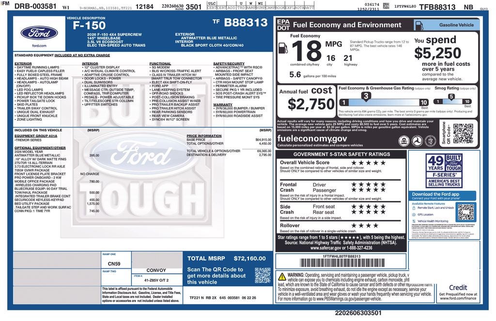 2026 Ford F-150 Tremor