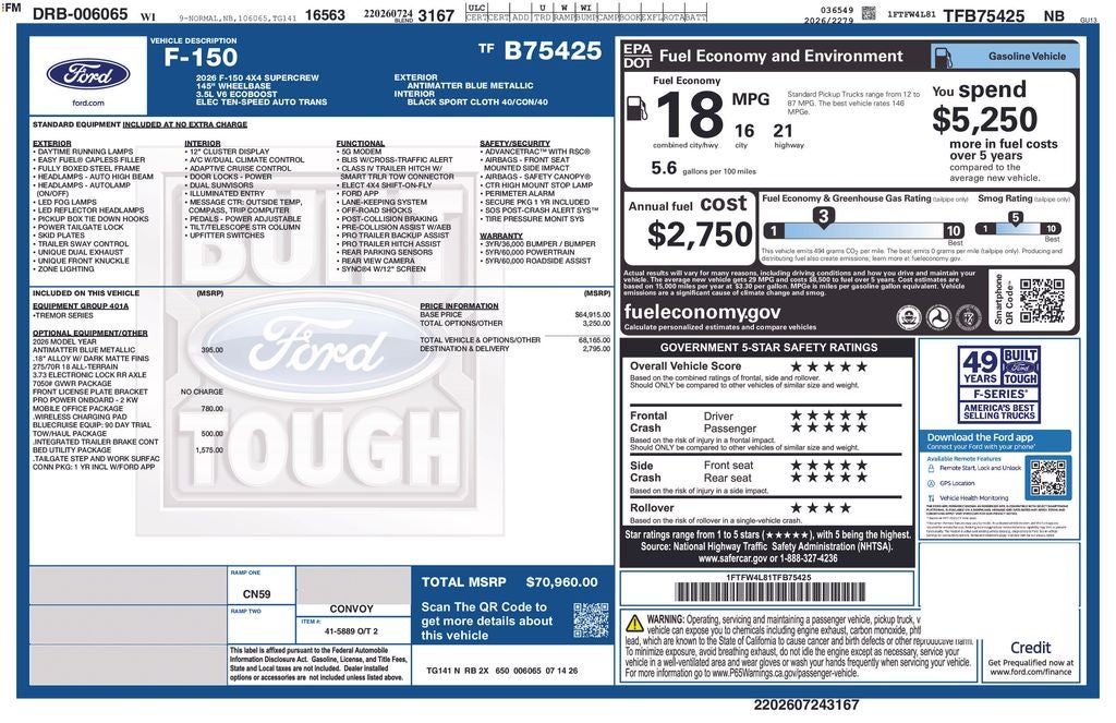 2026 Ford F-150 Tremor