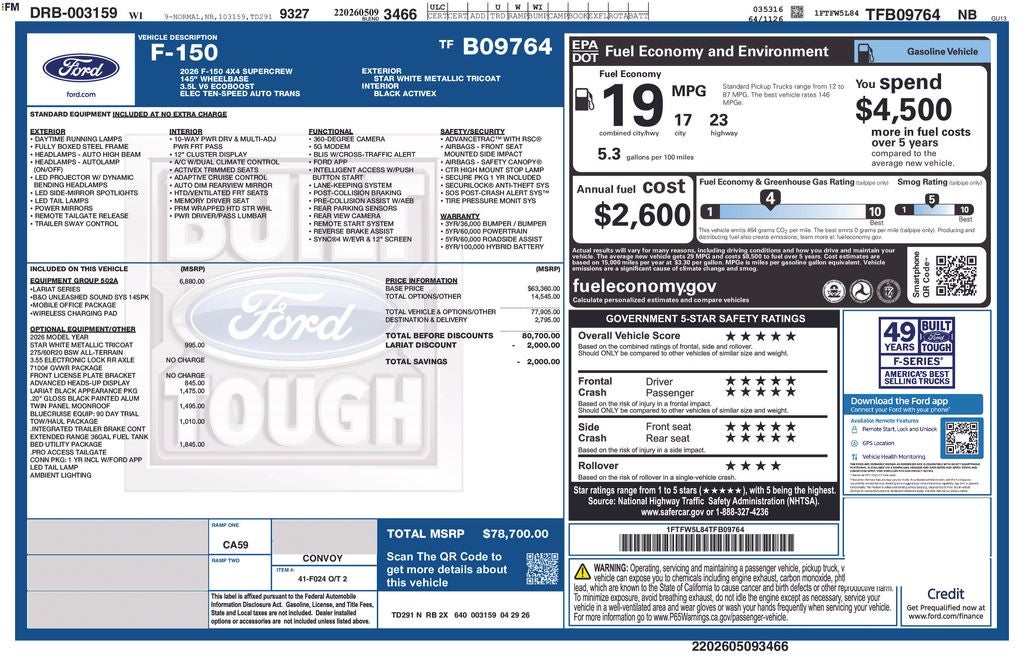 2026 Ford F-150 Lariat